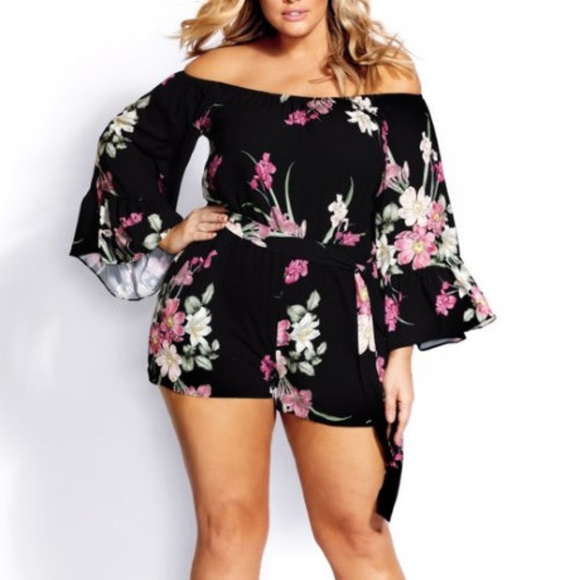 city chic floral playsuit